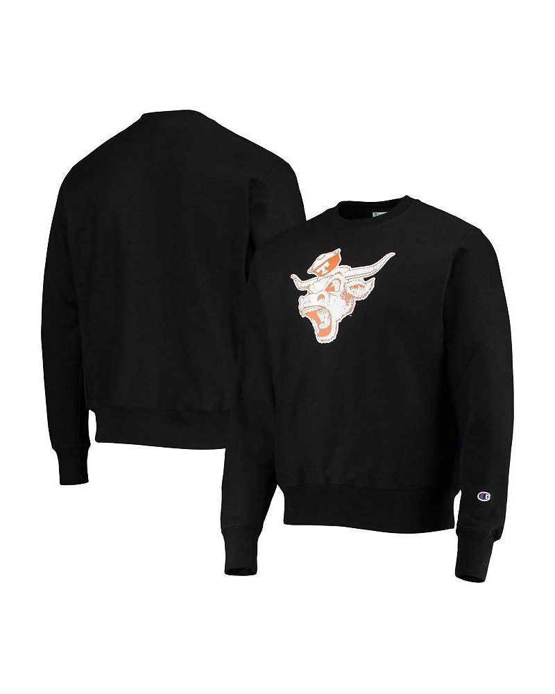 Men's Black Texas Longhorns Vault Logo Reverse Weave Pullover Sweatshirt $31.02 Sweatshirt