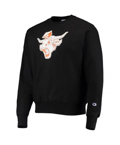 Men's Black Texas Longhorns Vault Logo Reverse Weave Pullover Sweatshirt $31.02 Sweatshirt