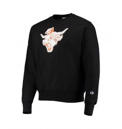 Men's Black Texas Longhorns Vault Logo Reverse Weave Pullover Sweatshirt $31.02 Sweatshirt