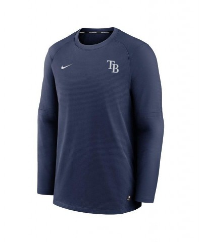 Men's Navy Tampa Bay Rays Authentic Collection Logo Performance Long Sleeve T-shirt $39.60 T-Shirts