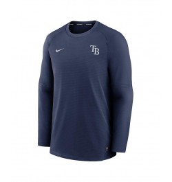 Men's Navy Tampa Bay Rays Authentic Collection Logo Performance Long Sleeve T-shirt $39.60 T-Shirts