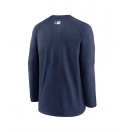 Men's Navy Tampa Bay Rays Authentic Collection Logo Performance Long Sleeve T-shirt $39.60 T-Shirts