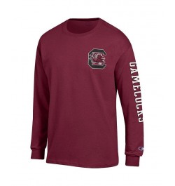 Men's Garnet South Carolina Gamecocks Team Stack 3-Hit Long Sleeve T-shirt $24.50 T-Shirts