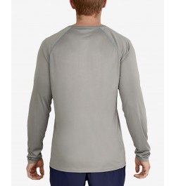 Men's Long Sleeve Swim T-Shirt Gray $16.51 Swimsuits