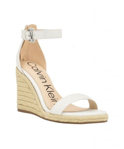 Women's Noshela Espadrille Wedge Dress Sandals White $42.84 Shoes