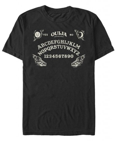 Men's Ouija Board Short Sleeve Crew T-shirt Black $17.15 T-Shirts