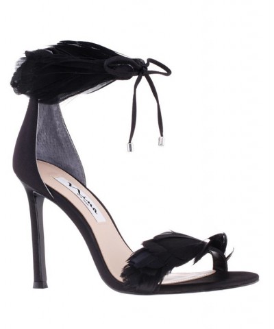 Women's Dianne Feather Detail Evening Pumps Black $55.93 Shoes