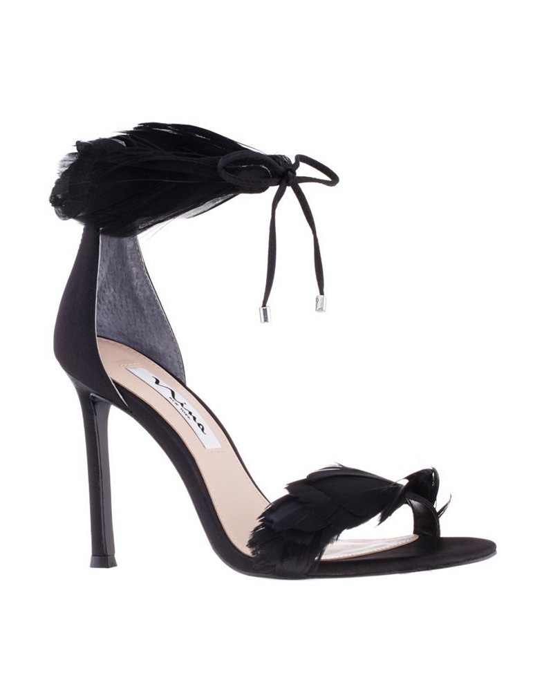 Women's Dianne Feather Detail Evening Pumps Black $55.93 Shoes