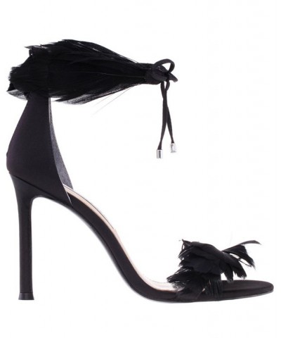 Women's Dianne Feather Detail Evening Pumps Black $55.93 Shoes