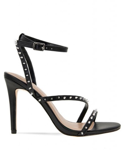 Women's Jillix Studded Sandal Black $58.31 Shoes