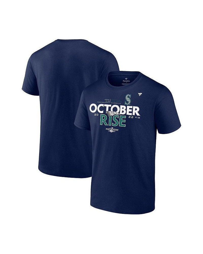 Men's Branded Navy Seattle Mariners 2022 Postseason Locker Room T-shirt $22.00 T-Shirts