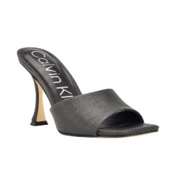 Women's Bradon Slip-On Dress Heeled Sandals Black $45.54 Shoes