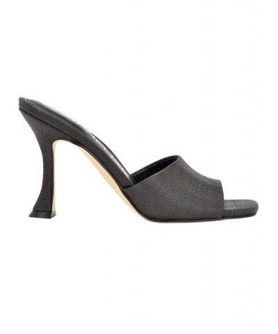 Women's Bradon Slip-On Dress Heeled Sandals Black $45.54 Shoes