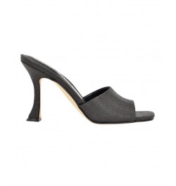 Women's Bradon Slip-On Dress Heeled Sandals Black $45.54 Shoes