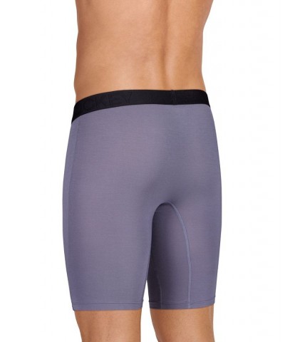 Active Ultra Soft Modal 9" Long Leg Boxer Brief Lantern Grey $9.74 Underwear