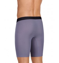 Active Ultra Soft Modal 9" Long Leg Boxer Brief Lantern Grey $9.74 Underwear