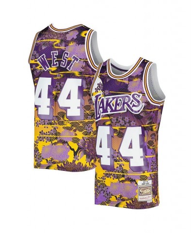 Men's Jerry West Purple Los Angeles Lakers Hardwood Classics Lunar New Year Swingman Jersey $59.22 Jersey