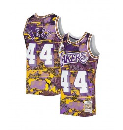 Men's Jerry West Purple Los Angeles Lakers Hardwood Classics Lunar New Year Swingman Jersey $59.22 Jersey