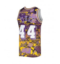 Men's Jerry West Purple Los Angeles Lakers Hardwood Classics Lunar New Year Swingman Jersey $59.22 Jersey