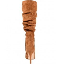 Women's Sarie Extra Wide Calf Ruched Stiletto Boots PD02 $58.80 Shoes