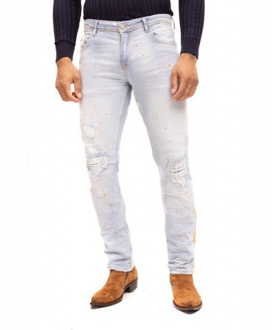 Men's Modern Splattered Stripe Jeans $59.70 Jeans