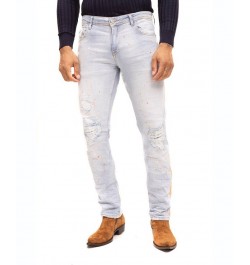 Men's Modern Splattered Stripe Jeans $59.70 Jeans