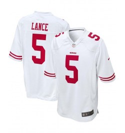 Men's Trey Lance White San Francisco 49ers 2021 NFL Draft First Round Pick Game Jersey $54.99 Jersey