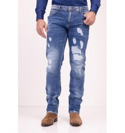 Men's Modern Sanded Denim Jeans Blue $51.00 Jeans