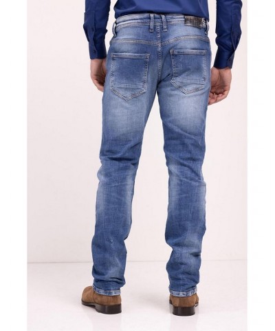 Men's Modern Sanded Denim Jeans Blue $51.00 Jeans