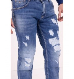 Men's Modern Sanded Denim Jeans Blue $51.00 Jeans