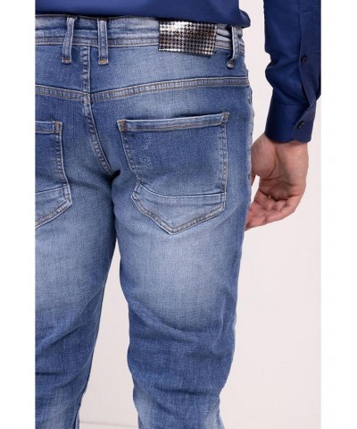 Men's Modern Sanded Denim Jeans Blue $51.00 Jeans