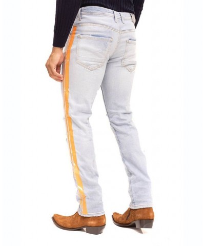 Men's Modern Splattered Stripe Jeans $59.70 Jeans