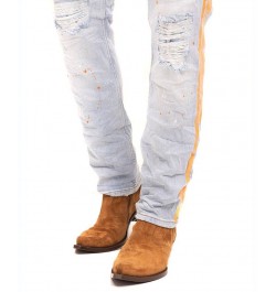 Men's Modern Splattered Stripe Jeans $59.70 Jeans