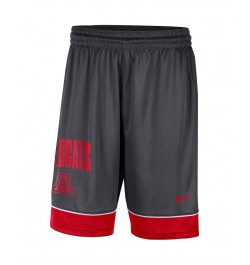 Men's Charcoal, Red Arizona Wildcats Fast Break Shorts $20.25 Shorts