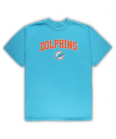 Men's Aqua and Heather Gray Miami Dolphins Big and Tall T-shirt and Pajama Pants Sleep Set $39.10 Pajama