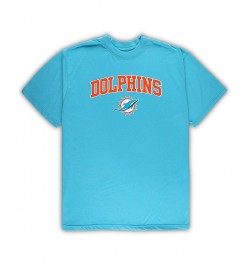 Men's Aqua and Heather Gray Miami Dolphins Big and Tall T-shirt and Pajama Pants Sleep Set $39.10 Pajama