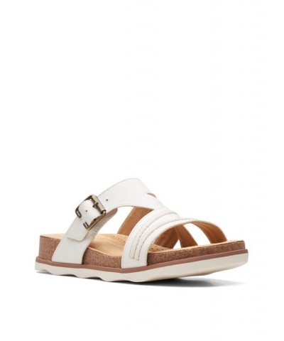 Women's Collection Brynn Hope Flat Sandals White $49.00 Shoes