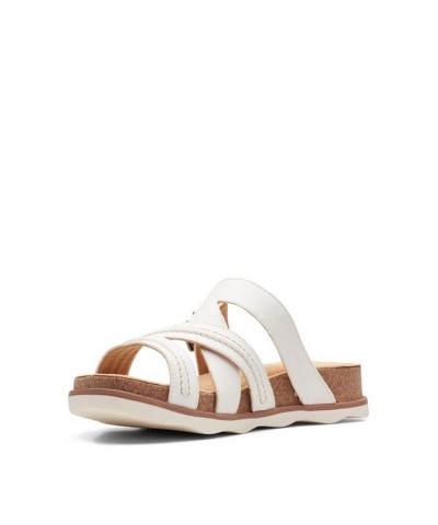 Women's Collection Brynn Hope Flat Sandals White $49.00 Shoes