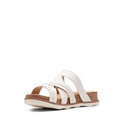 Women's Collection Brynn Hope Flat Sandals White $49.00 Shoes