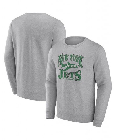 Men's Branded Heather Gray New York Jets Playability Pullover Sweatshirt $27.95 Sweatshirt