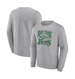 Men's Branded Heather Gray New York Jets Playability Pullover Sweatshirt $27.95 Sweatshirt