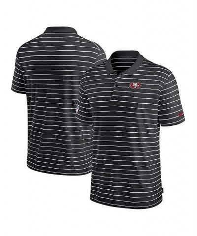 Men's Black San Francisco 49ers Sideline Lock Up Victory Performance Polo Shirt $34.40 Polo Shirts