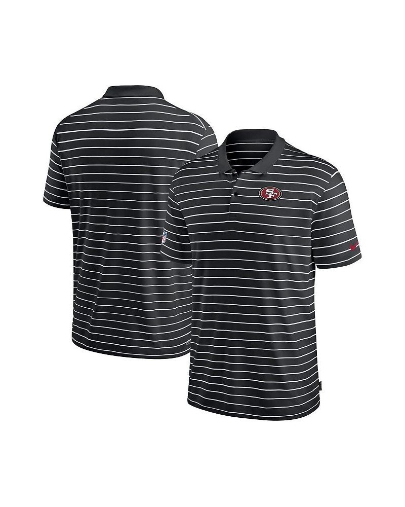 Men's Black San Francisco 49ers Sideline Lock Up Victory Performance Polo Shirt $34.40 Polo Shirts