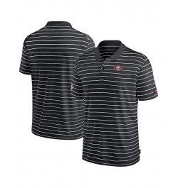 Men's Black San Francisco 49ers Sideline Lock Up Victory Performance Polo Shirt $34.40 Polo Shirts