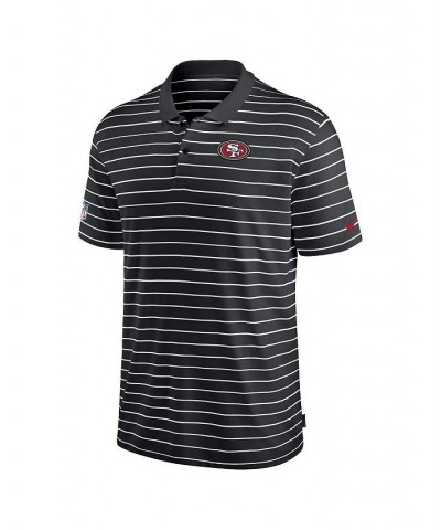 Men's Black San Francisco 49ers Sideline Lock Up Victory Performance Polo Shirt $34.40 Polo Shirts