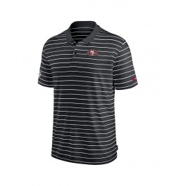 Men's Black San Francisco 49ers Sideline Lock Up Victory Performance Polo Shirt $34.40 Polo Shirts