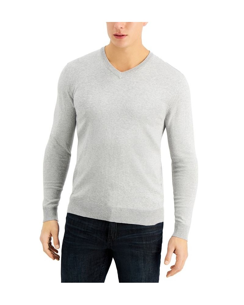 Men's Solid V-Neck Cotton Sweater PD01 $16.49 Sweaters