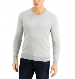 Men's Solid V-Neck Cotton Sweater PD01 $16.49 Sweaters