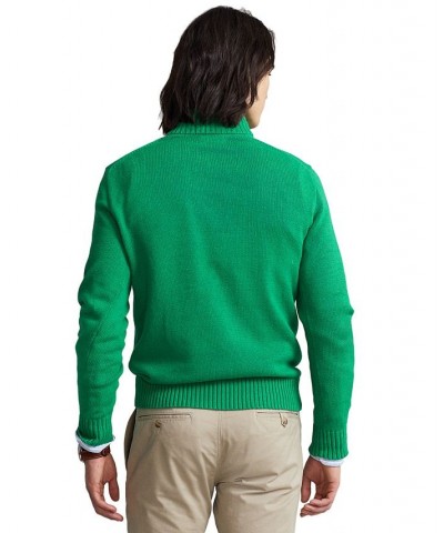 Cotton Quarter-zip Sweater Green $74.26 Sweaters