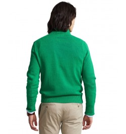 Cotton Quarter-zip Sweater Green $74.26 Sweaters